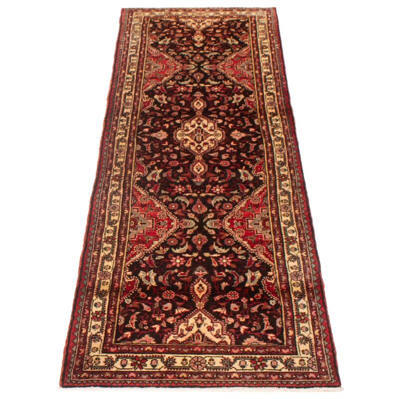 ECARPETGALLERY Hand-knotted Anadol Black Wool Rug - 3'1 x 10'6