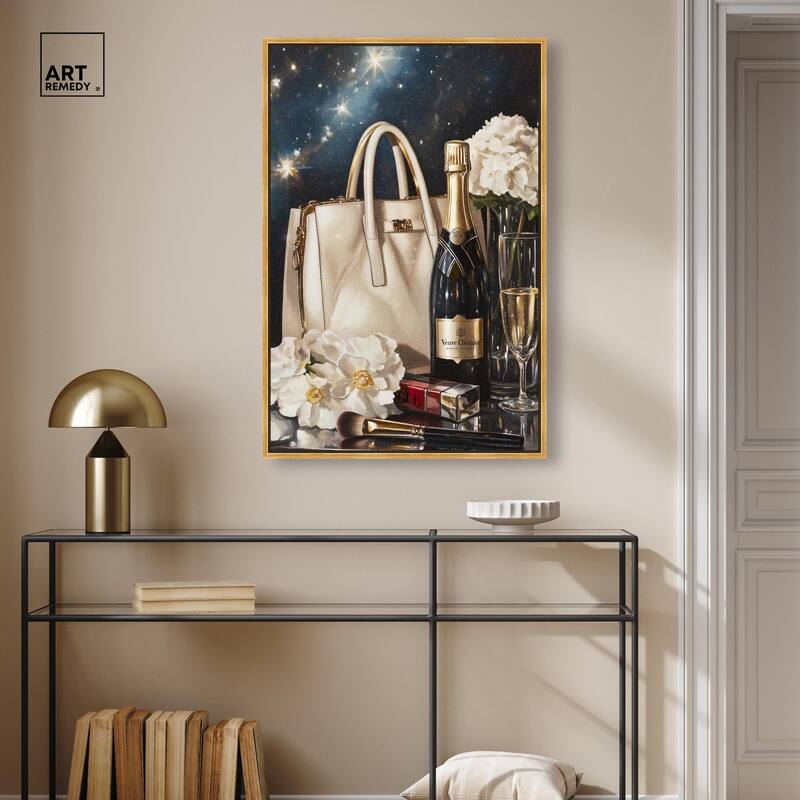 Cheers to Starry Glam Canvas by Art Remedy