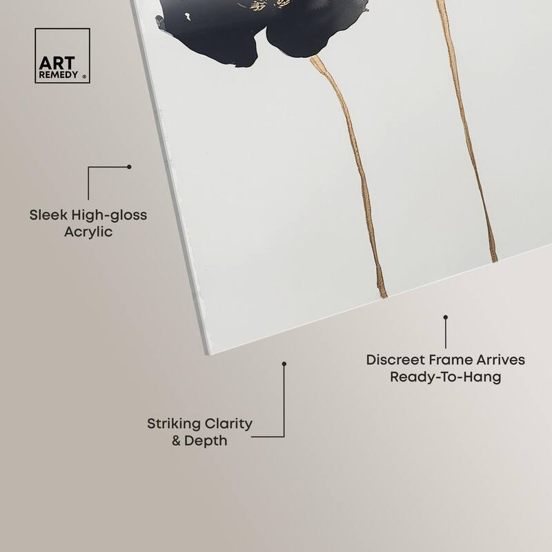 Nocturnal Flowers II Acrylic by Art Remedy, Ready to Hang