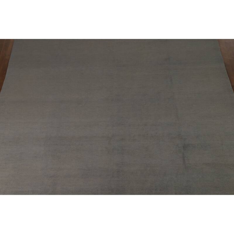 Hand Knotted Oriental 100% Wool Carpet Tribal Tribal Greys & Charcoal Gabbeh Area Rug - 13' 0'' X 9' 11''