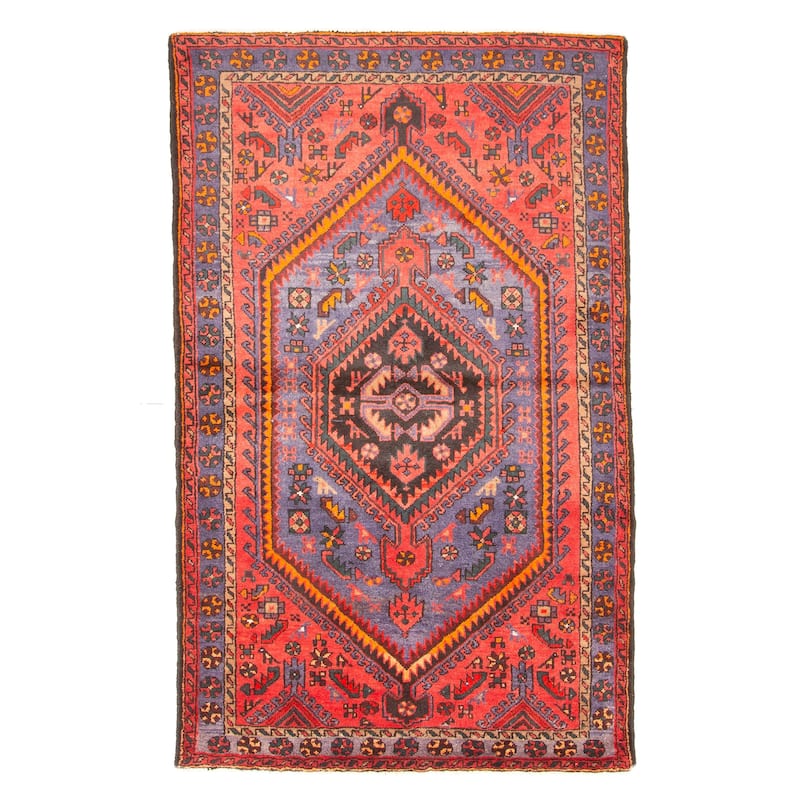 ECARPETGALLERY Hand-knotted Andelz Blue Wool Rug - 4'4 x 7'1