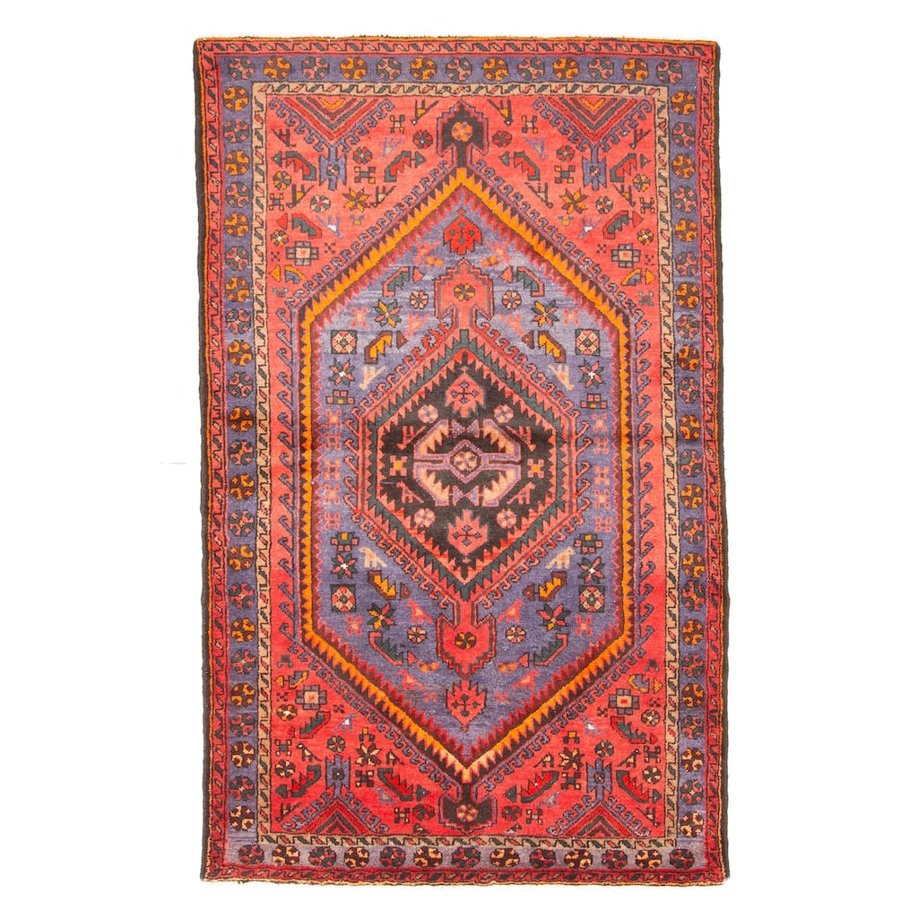 ECARPETGALLERY Hand-knotted Andelz Blue Wool Rug - 4'4 x 7'1