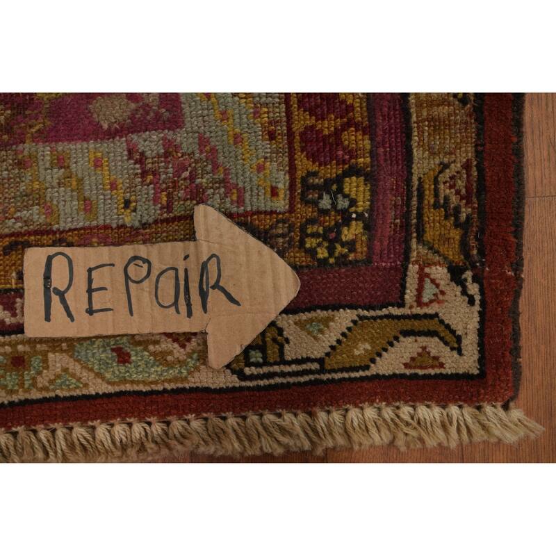 Antique Vegetable Dye Handmade Oushak Turkish Rug 3x4 - 4' 4'' X 3' 3''