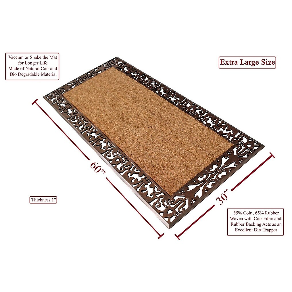 A1HC Natural Coir & Rubber Extra Large Doormat, Heavy Duty, Front Doormat -  30X60 - Bed Bath & Beyond - 37211620