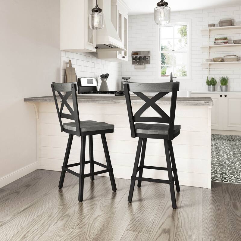 Amisco Jasper Swivel Counter and Bar Stool