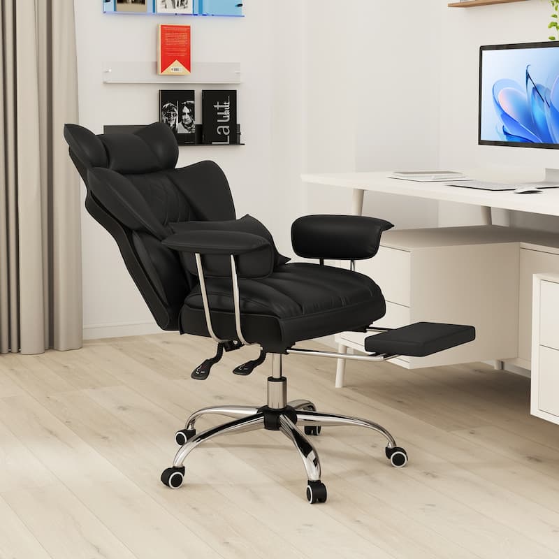 Costway Office Desk Chair Big and Tall Executive Office Chair with - See Details