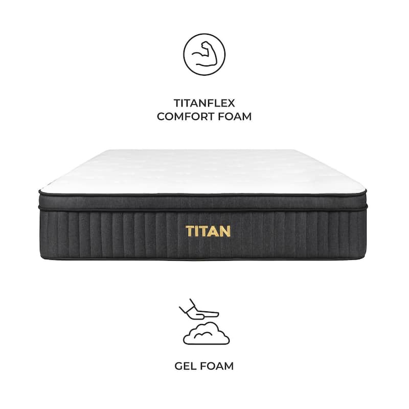 Brooklyn Bedding Titan 13" Hybrid Luxe for Plus Size Sleepers
