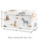 preview thumbnail 3 of 2, Jungle Animals Kids Fabric Toy Bin Storage Hunter Green Grey Black and White Safari Elephant Giraffe Lion Monkey Leopard Cheetah