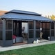preview thumbnail 57 of 62, PURPLE LEAF Double Top Outdoor Sunroom Screen House Patio Hardtop Gazebo