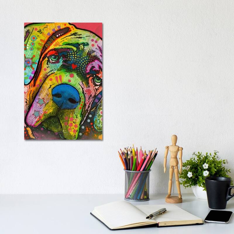 iCanvas "Mastiff" by Dean Russo Canvas Print - 12x8x0.75