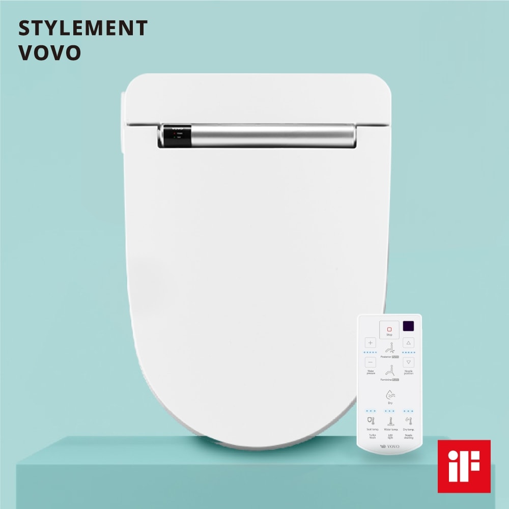 VOVO Stylement Electric UV LED Sterilization Bidet Toilet Seat With Remote, Elongated