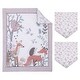 preview thumbnail 5 of 3, Little Love by NoJo Woodland Meadow 3 Piece Nursery Mini Crib Bedding Set