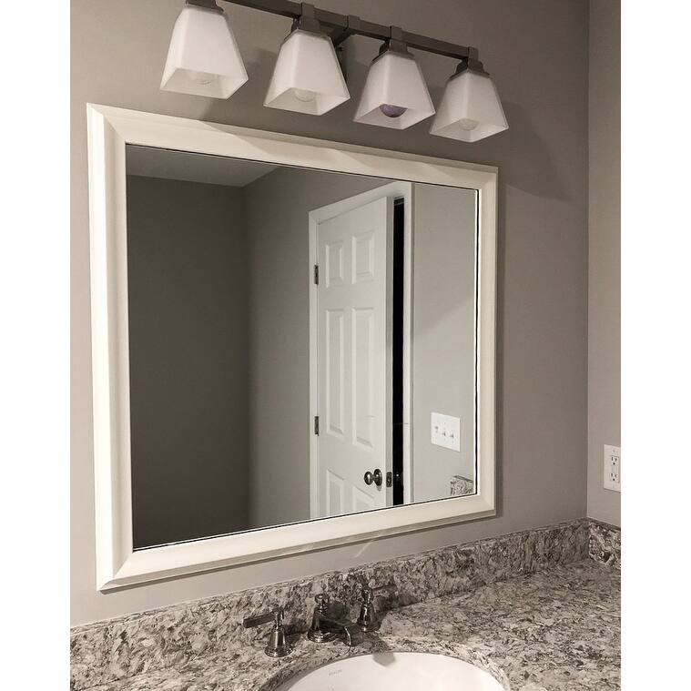 Frame My Mirror White Framed Wall Mirror, Woodford Design
