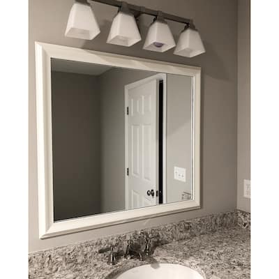 Frame My Mirror White Framed Wall Mirror, Woodford Design