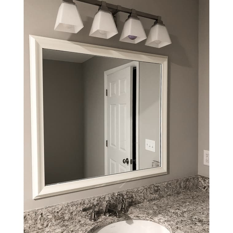 Frame My Mirror White Framed Wall Mirror, Woodford Design
