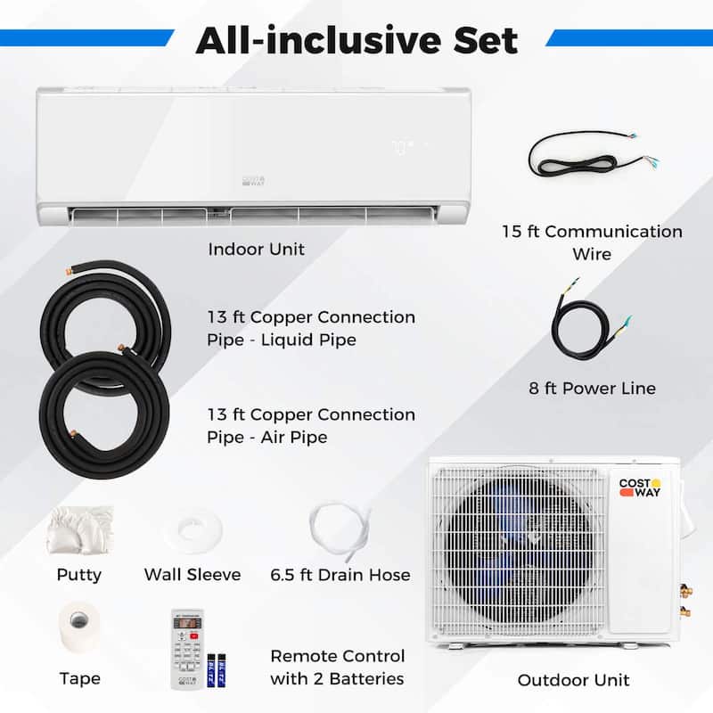 18000 BTU Mini Split Air Conditioner Wall Mounted Ductless AC Unit
