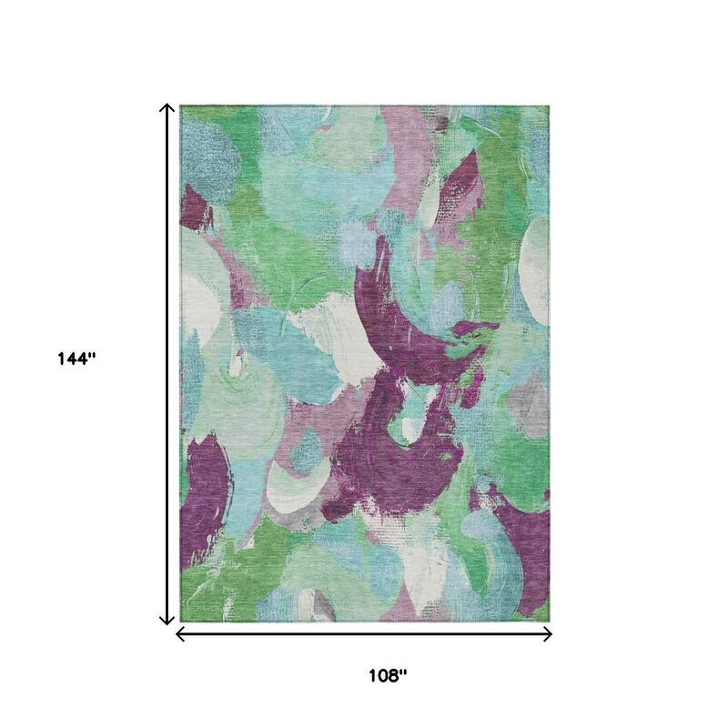 HomeRoots Abstract Transitional Rectangle Outdoor Rug