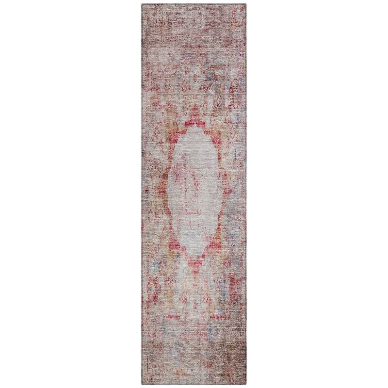 Machine Washable Indoor/ Outdoor Chantille Vintage Traditional Rug