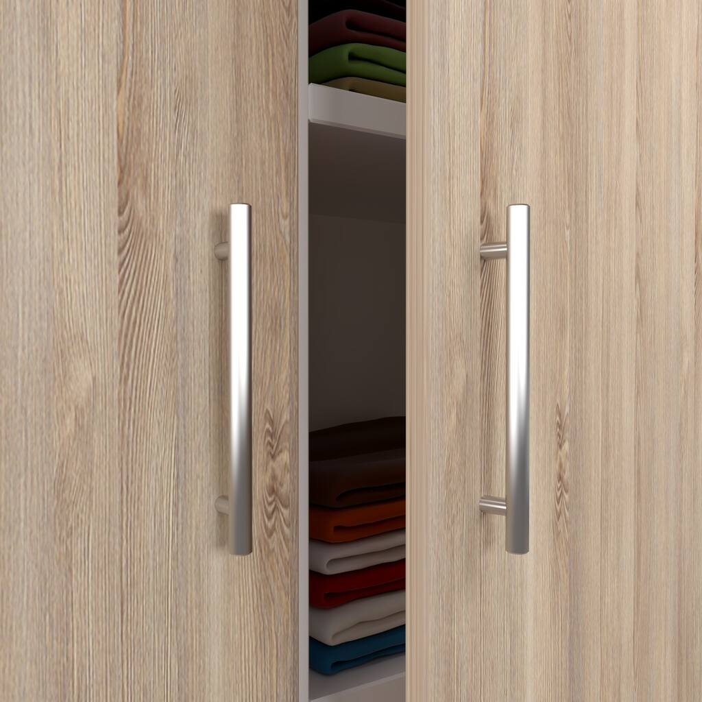 20 Pack Modern Round Stainless Steel Cabinet Drawer and Kitchen Silver Pulls by Villar Home Designs