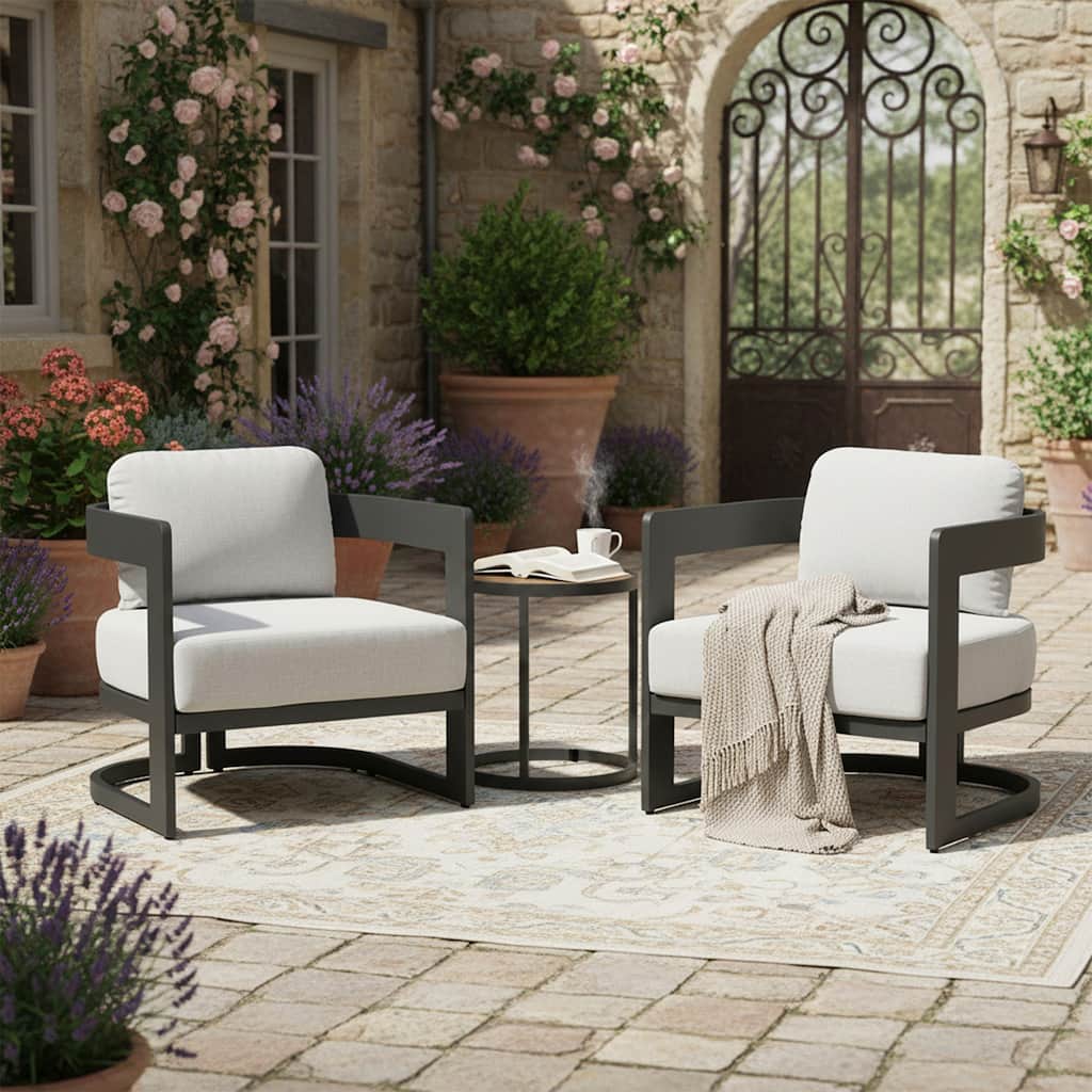 Christopher Knight Home - Elvis Modern Outdoor Aluminum Club Chair with Fade-Resistant Cushions