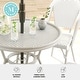 preview thumbnail 25 of 29, Martha Stewart All Weather Woven Bistro Table and Chairs Set with Aluminum Frames - 19"W x 21.75"D x 35"H