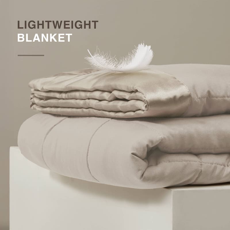 Madison Park Prospect Lightweight Down Alternative Blanket with Satin Trim