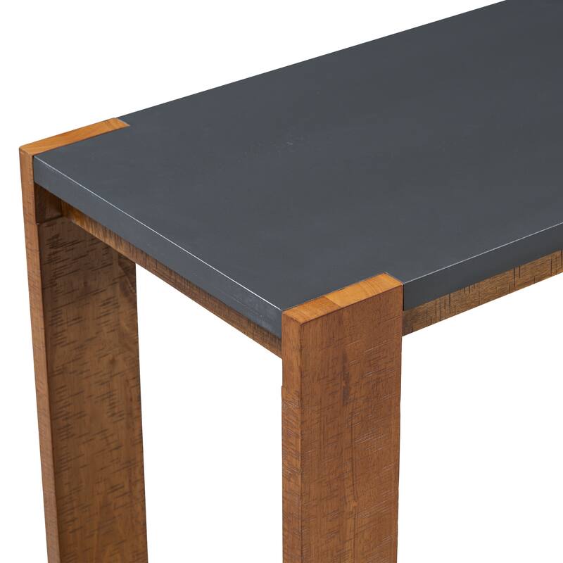 59 Inch Console Table with Bottom Shelf,Minimalist Style Console Table for Entryway