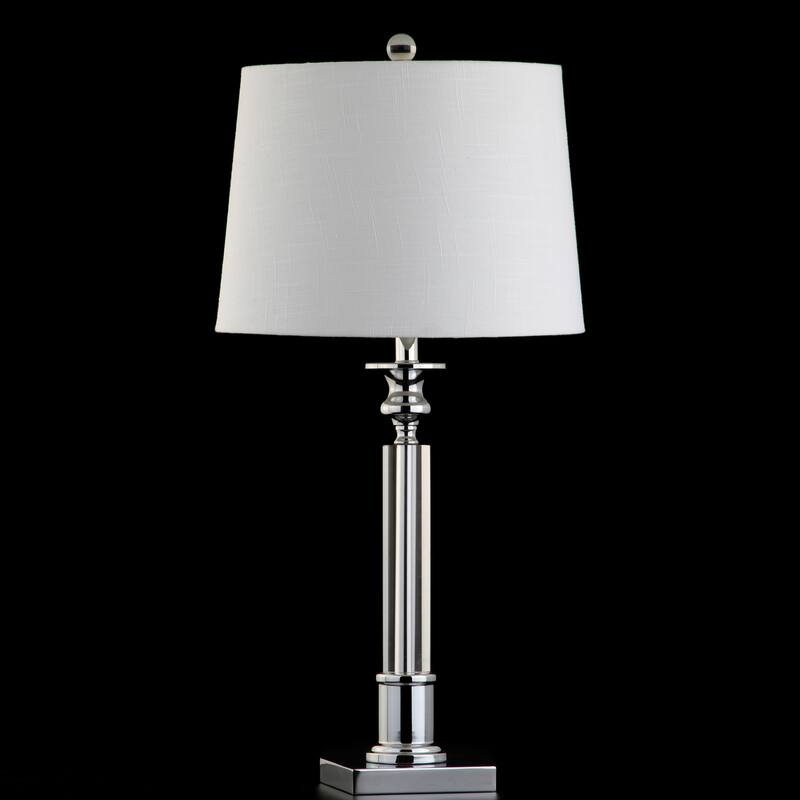 Foster 28" Crystal LED Table Lamp, Clear/Chrome by JONATHAN Y