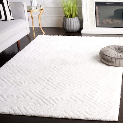 SAFAVIEH Tahoe Shag Nieki Geometric 1.2-inch Thick Rug