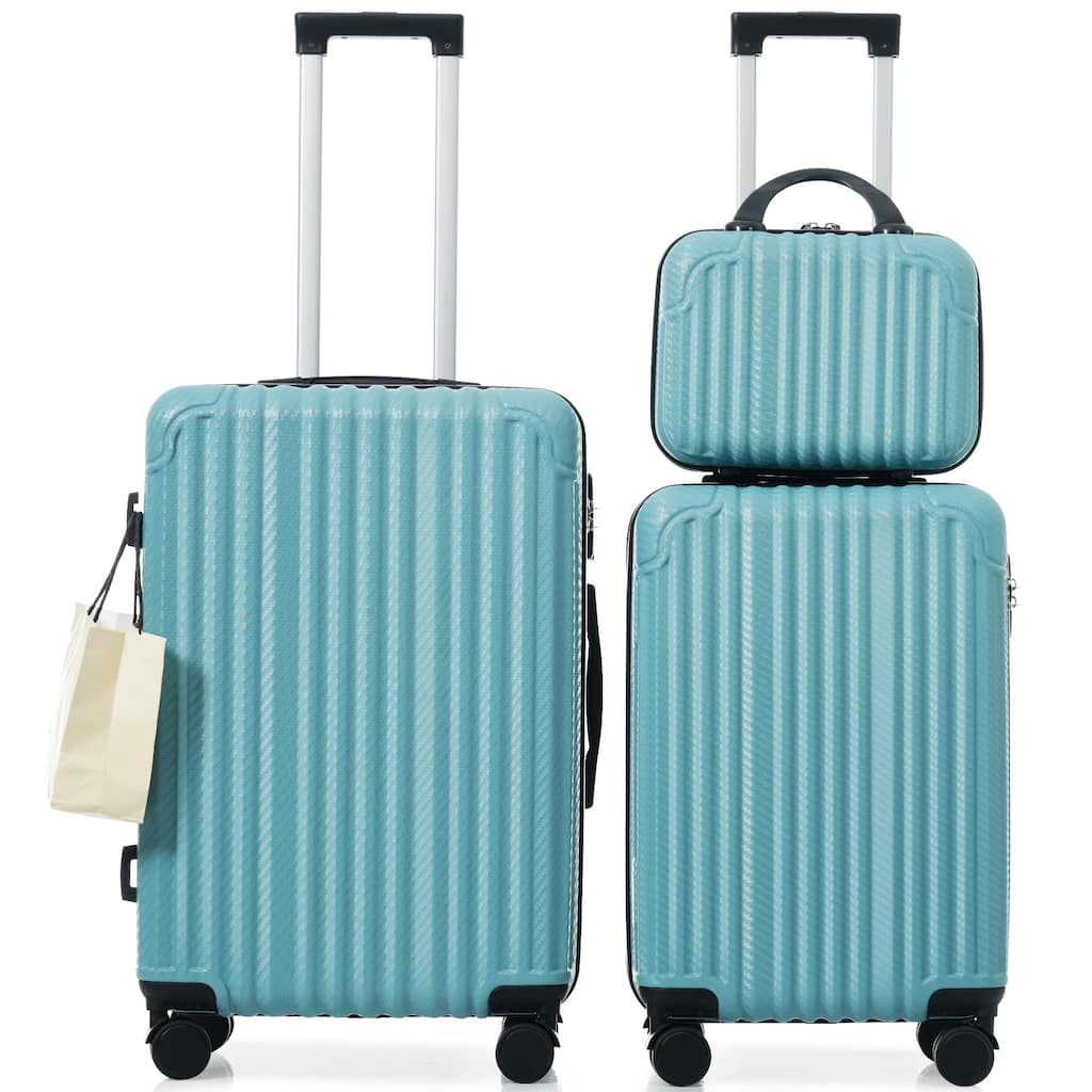 3 Piece ABS Hardshell Luggage Sets Spinner Wheel Suitcase TSA Lock