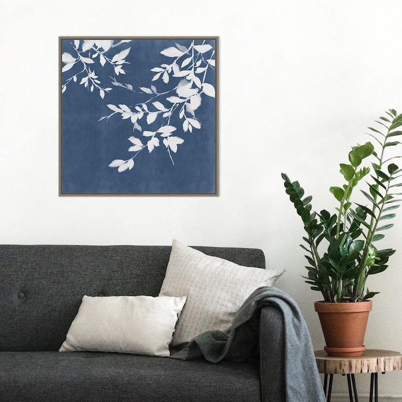 Indigo Sky I by Isabelle Z (22 x 22 in.), Framed Canvas Wall Art Print - Sylvie Greywash - Sylvie Greywash