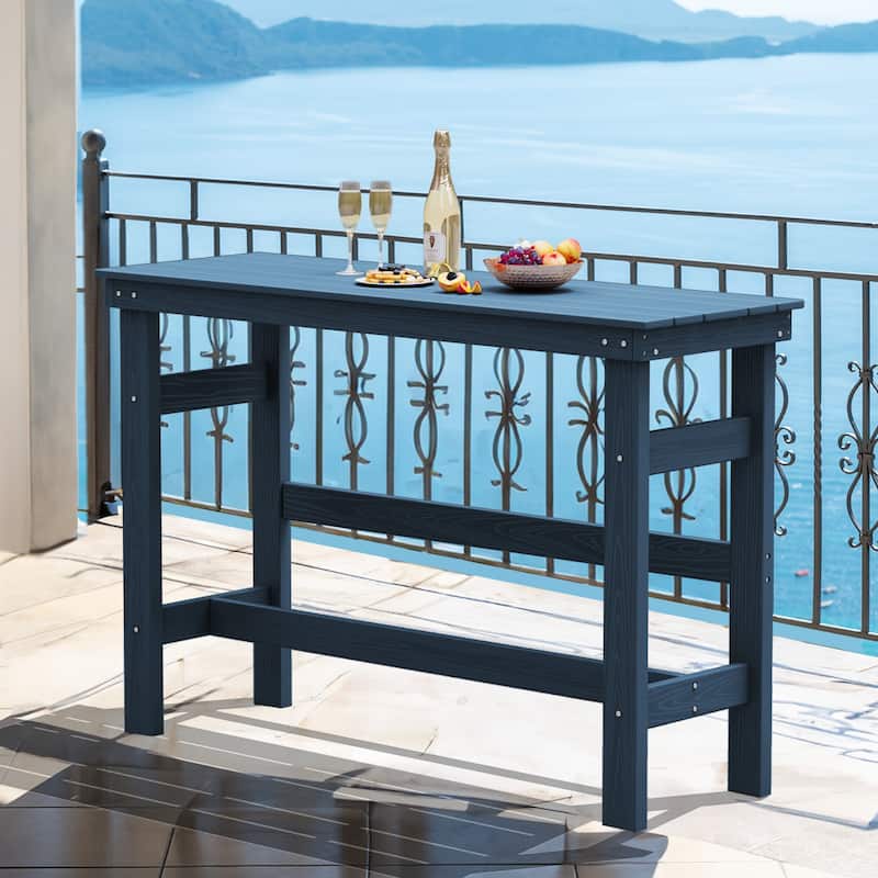 40-inch Outdoor Patio HDPE Pub Bar Table, Balcony Table
