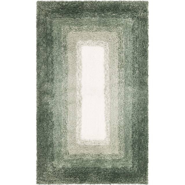 Mohawk Home Ombre Border Bath Rug - 2' 3" x 3' 9" - Eucalyptus