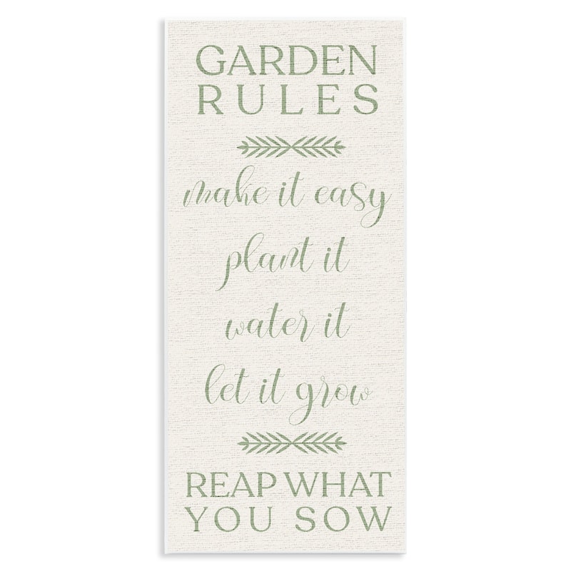 Stupell Country Garden Rules Wall Plaque Art Design By Lil' Rue - 7 x 17