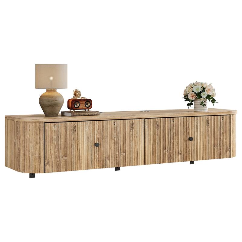 Floating TV Stand, Wall Mounted TV Console with Drawers, Floating Media Console Entertainment Center for Living Room, Bedroom