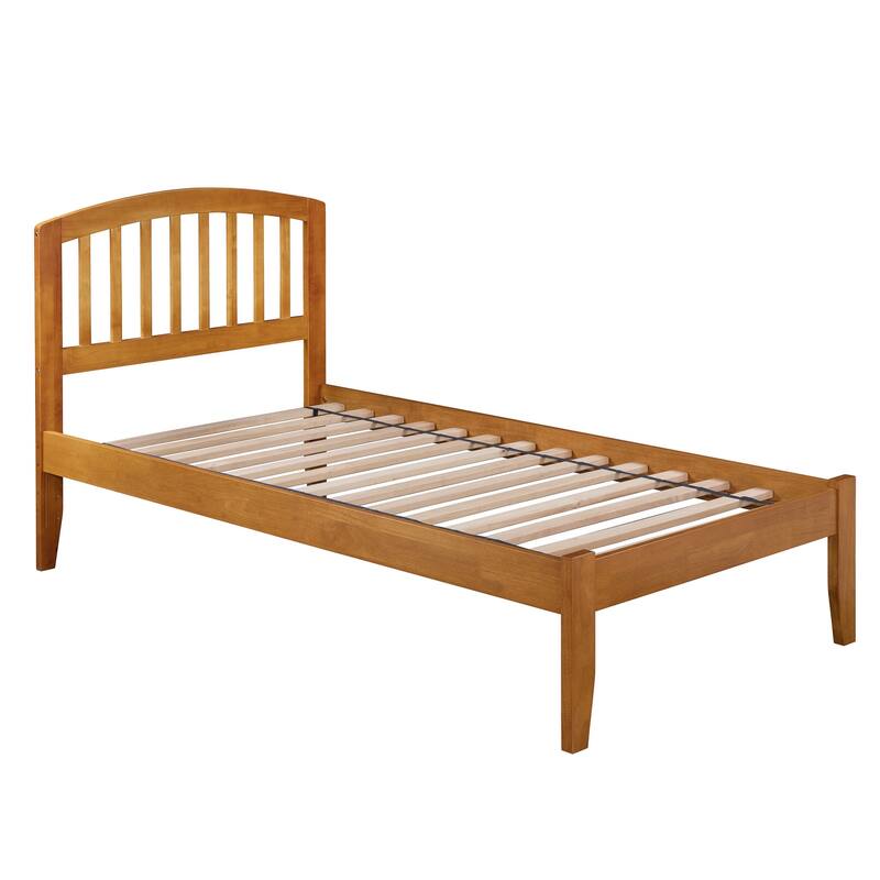 King Platform Bed - Handmade Home Espresso Finish - Sturdy Design, Open Footboard - 62.62"L x 82.5"W x 50"H
