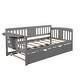preview thumbnail 6 of 72, Elegant Design Daybed with Trundle Bed, Wooden Sofa Bed for Bedroom Living Room, Wood Platform Bed Frame for Kids Teens Guests