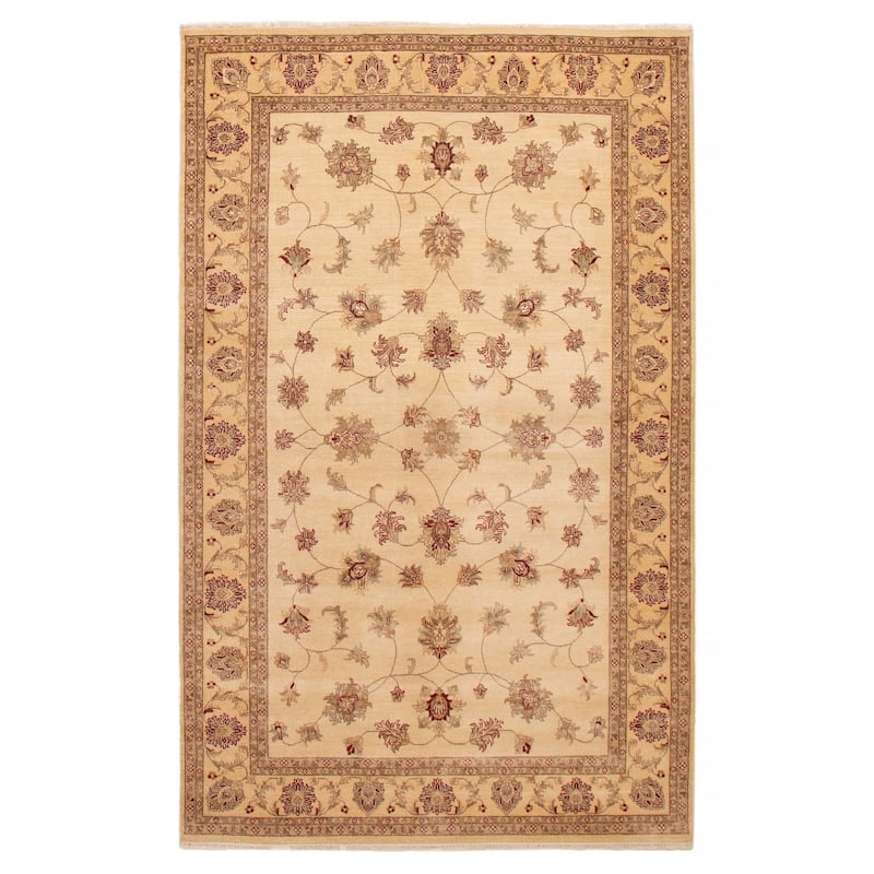 ECARPETGALLERY Hand-knotted Jamshidpour Cream Wool Rug - 6' 7" x 10' 3" - Cream - 6' 7" x 10' 3" - Rectangle