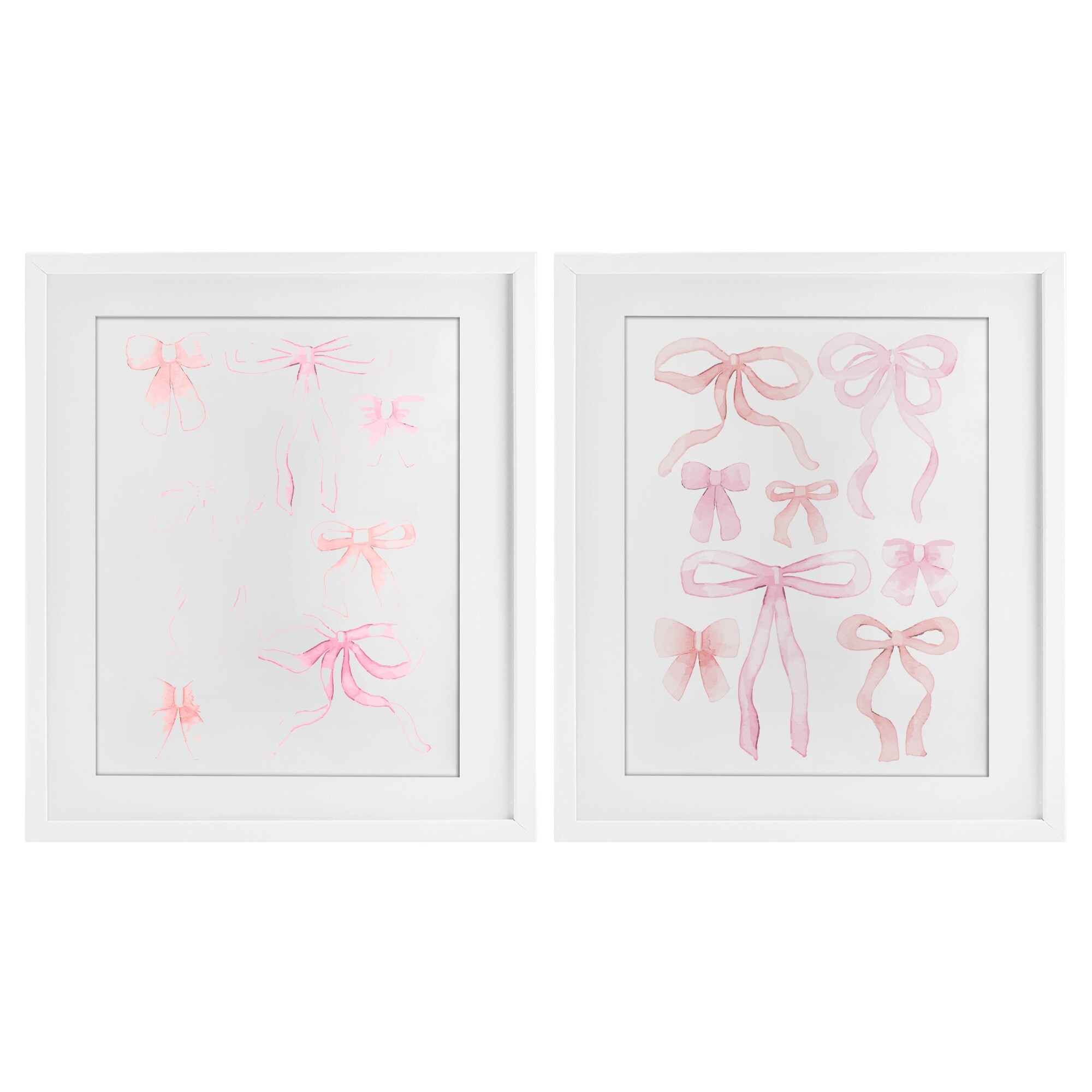 Stupell Elegant & Soft Bows Under Glass Framed Design By Kim Allen (Set of 2)