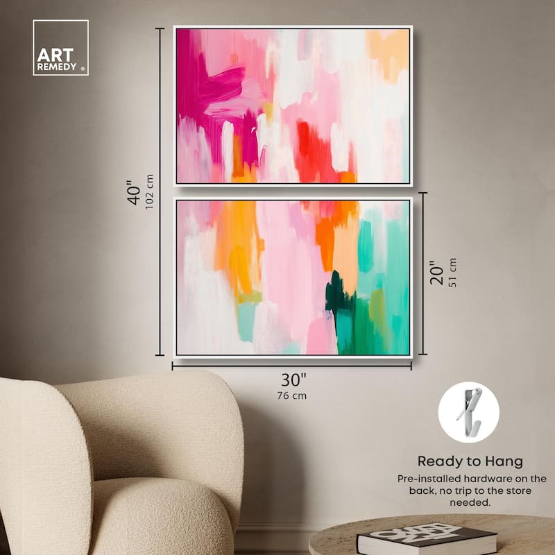 Playful Palette I Canvas Set of 2 by Art Remedy