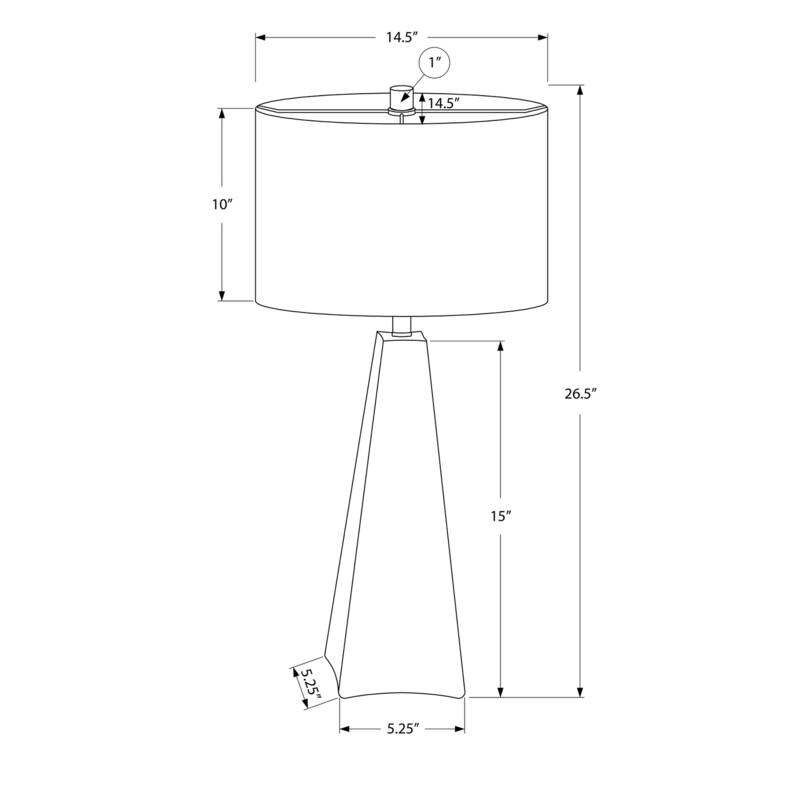 Lighting, 27"h, Table Lamp, Black Resin, Beige Shade, Modern