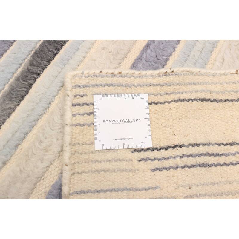 ECARPETGALLERY Hand-knotted Tangier Ivory Wool Rug - 5'3 x 7'8