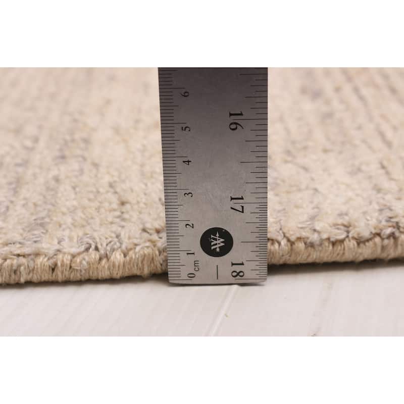 ECARPETGALLERY Hand Loomed Kashkuli Gabbeh Ivory Viscose Rug - 5'2 x 7'2