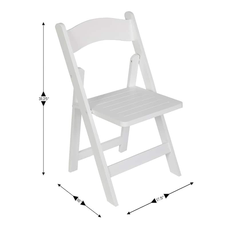 2PK Comm. Grade Solid Wood Portable Folding Dining Chair - 17.5"W x 18"D x 31.25"H