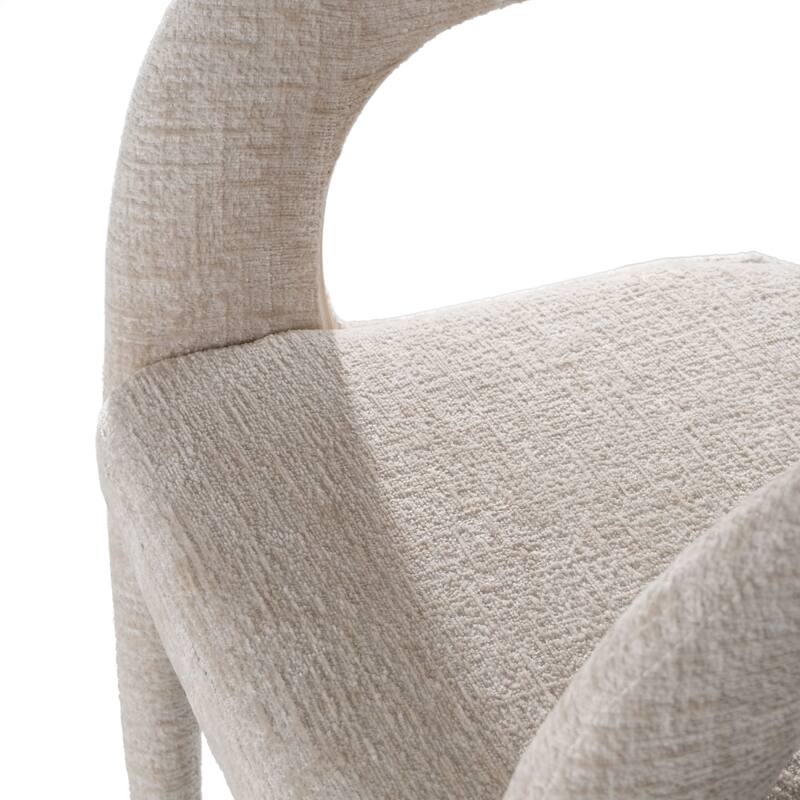 Modrest Faerron Modern Light Grey Fabric Dining Chair