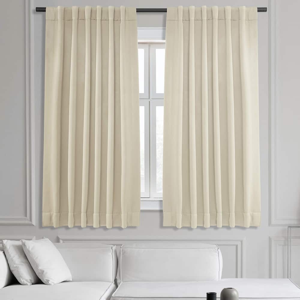 Exclusive Fabrics Room Darkening Curtain Panel Pair 63 inches (2 Panels) - 50 x 63