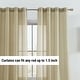 preview thumbnail 39 of 117, HLC.me 2 Piece Semi Sheer Voile Window Curtain Drapes Grommet Top Panels Bedroom, Living Room - Set of 2 panels