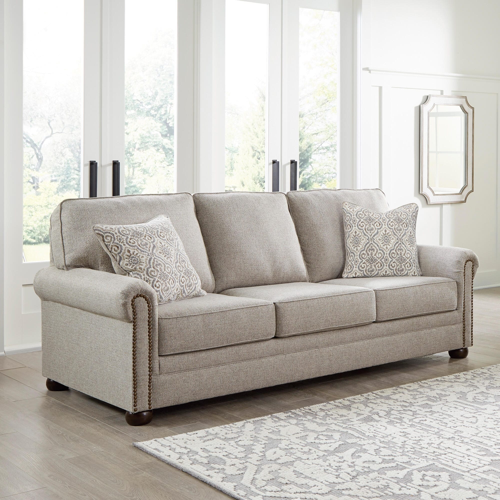 Signature Design by Ashley Gaelon Dune Queen Sofa Sleeper - 87" W x 41" D x 39" H