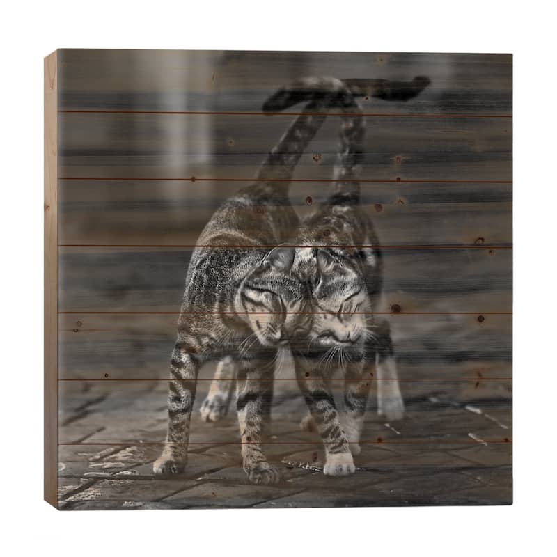Untitled Print On Wood by Nebula - Multi-Color - 26x26x1.5