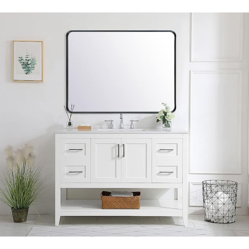 Arthers Stainless Steel Metal Bathroom Vanity Wall Mirror